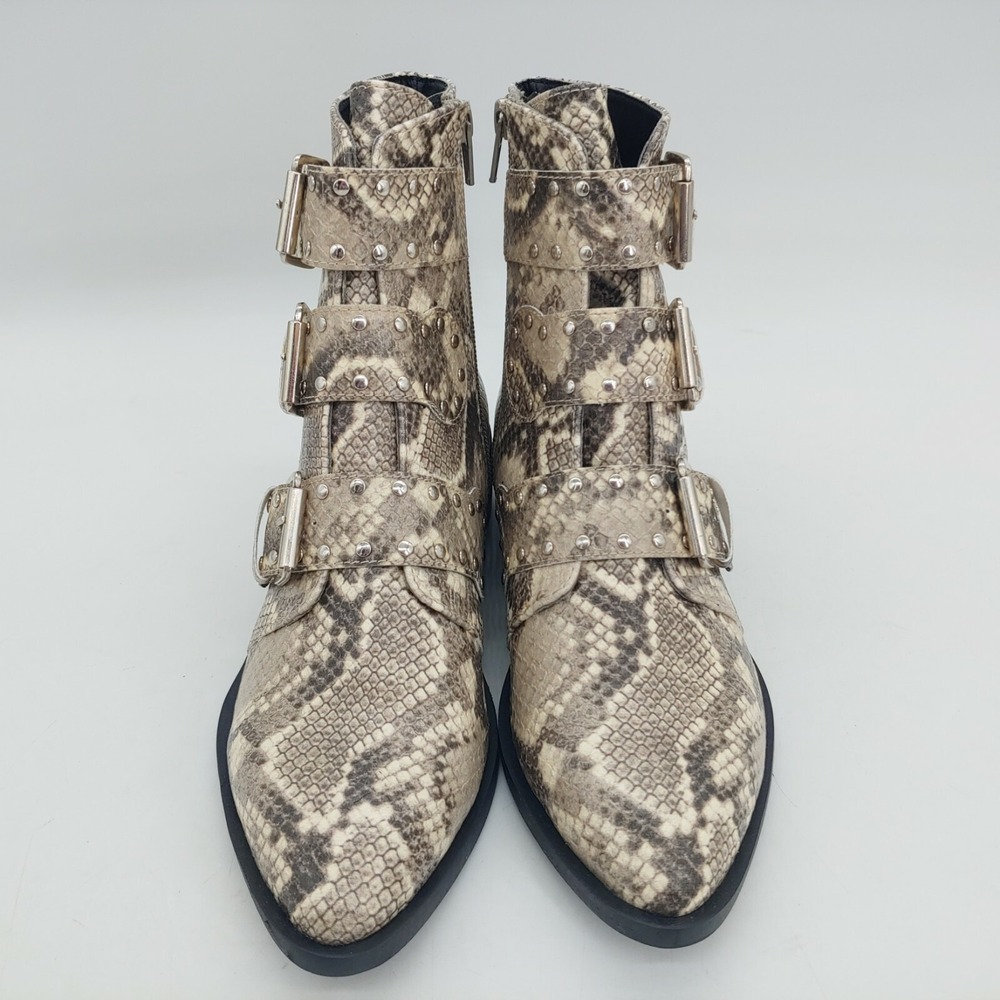 Steven‎ Shoes Womens Harmon Ankle Bootie Side Zip Cushion Multicolor Snakeskin 9